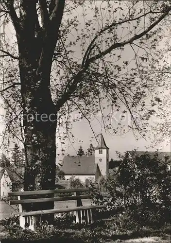 Dobel Schwarzwald Kirche Ruhebank Kat. Dobel