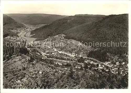 Wildbad Schwarzwald Blick vom Sommerberg ins Enztal Kat. Bad Wildbad