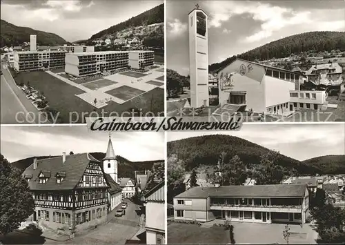 Calmbach Enz Buerogebaeude Kirche Fachwerkhaus Kat. Bad Wildbad