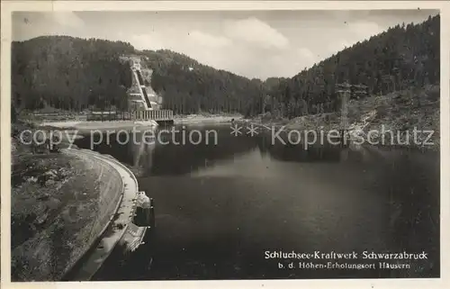 Schluchsee mit Kraftwerk Schwarzabruck Kat. Schluchsee