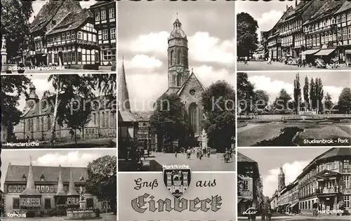 Einbeck Niedersachsen Stuckenbrok Park Marktstrasse Kirche Rathaus Kat. Einbeck