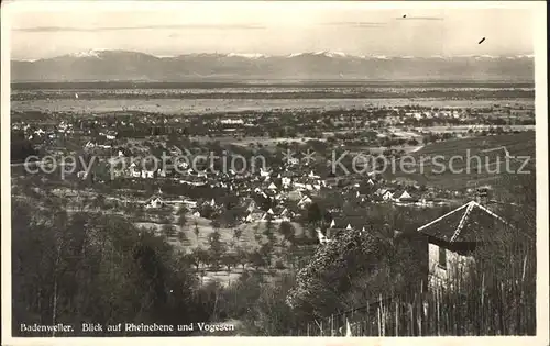 Badenweiler Rheinebene mit Vogesen Kat. Badenweiler