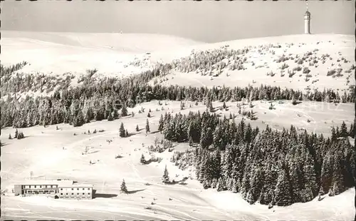 Feldberg Schwarzwald Berghotel Herzogenhorn mit Fernsehturm Kat. Feldberg (Schwarzwald)