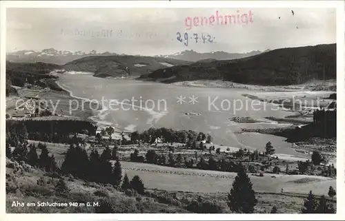 Aha Schluchsee Gasthaus Pension Auerhahn See und Alpen Kat. Schluchsee