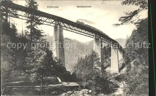 Hoellental Schwarzwald Ravennaviadukt Eisenbahn Kat. Buchenbach