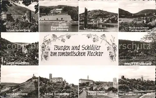 Heidelberg Neckar Burgen und Schloesser am Neckar Kat. Heidelberg