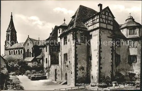 Hardheim Odenwald Schloss mit Kirche Kat. Hardheim