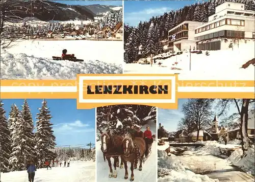 Lenzkirch Skigebiert Pferdeschlitten Kat. Lenzkirch