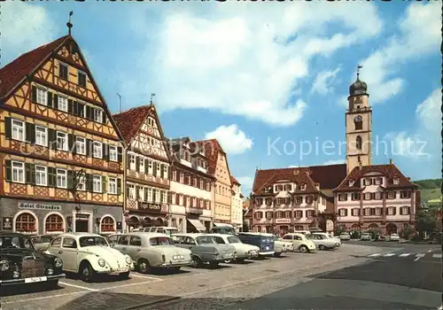 Bad Mergentheim Marktplatz Autos Kat. Bad Mergentheim