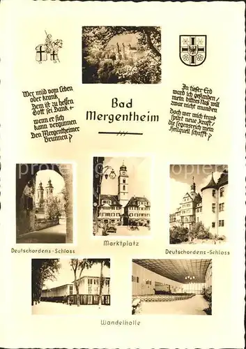 Bad Mergentheim Deutschordens Schloss Wandelhalle Kat. Bad Mergentheim