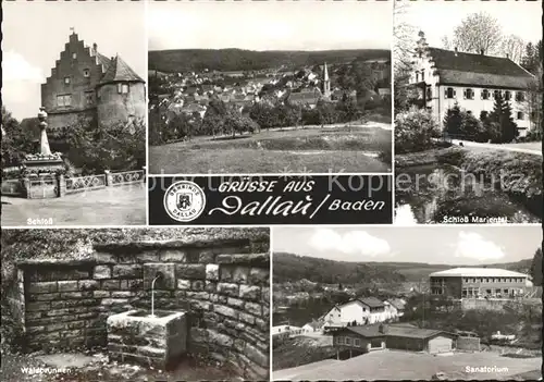 Dallau Schloss Mariental Sanatorium Kat. Elztal