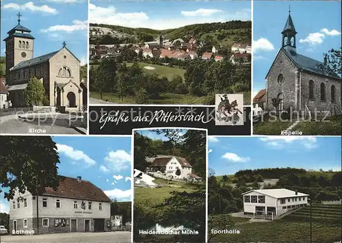 Rittersbach Odenwald Kirchen Heidersbacher Muehle Rathaus Kat. Elztal