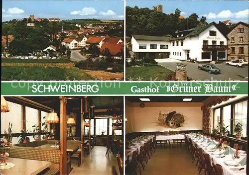 Schweinberg Hardheim Gasthaus Gruener Baum Kat. Hardheim