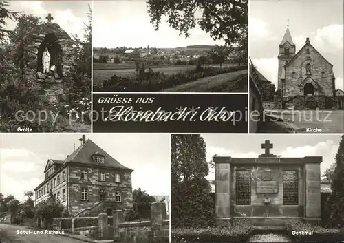 Hornbach Wallduern Grotte Kirche Denkmal Schule Rathaus Kat. Wallduern