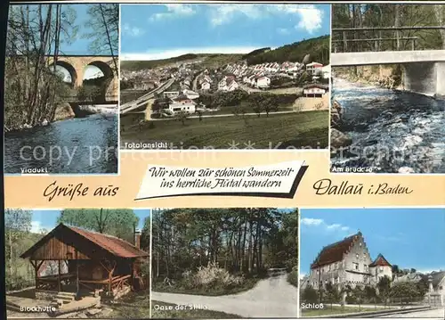 Dallau Viadukt Schloss  Kat. Elztal