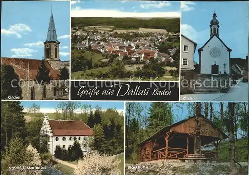 Dallau Kirchen Schloss Mariental Kat. Elztal