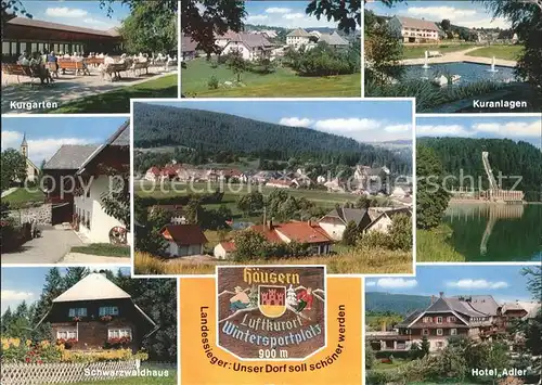 Haeusern Schwarzwald Kurgarten Hotel Adler  Kat. Haeusern