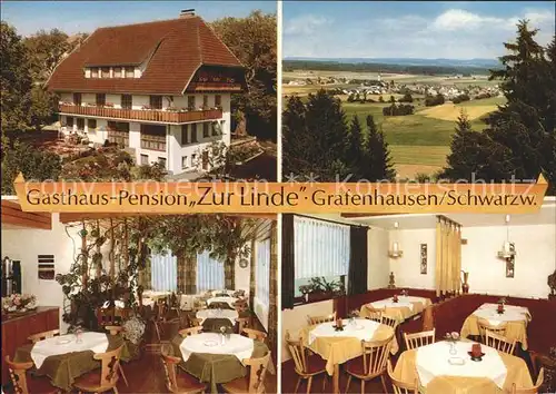 Grafenhausen Schwarzwald Gasthaus Pension Zur Linde Kat. Grafenhausen