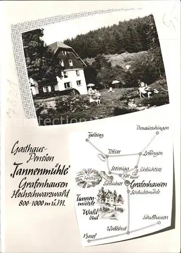 Grafenhausen Schwarzwald Gasthaus Pension Tannenmuehle Kat. Grafenhausen