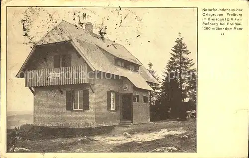 Freiburg Breisgau Naturfreundehaus Kat. Freiburg im Breisgau