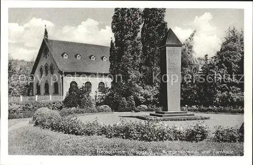 Herbolzheim Kriegerdenkmal Turnhalle Kat. Herbolzheim