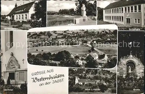 Westernhausen Grotte Denkmal Kindergarten Partie Schulhaus Kat. Schoental