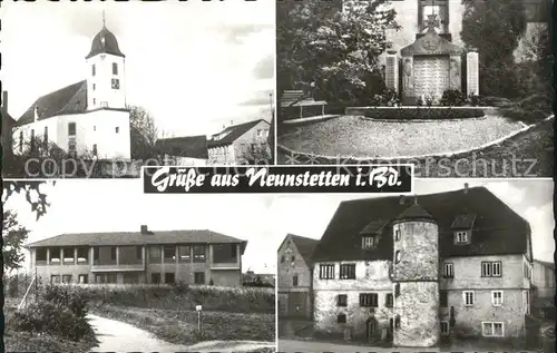 Neunstetten Denkmal altes Gebaeude Kirche Kat. Krautheim