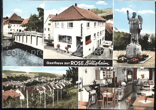 Billigheim Baden Gasthaus zur Rose Metzgerei / Billigheim /Neckar-Odenwald-Kreis LKR