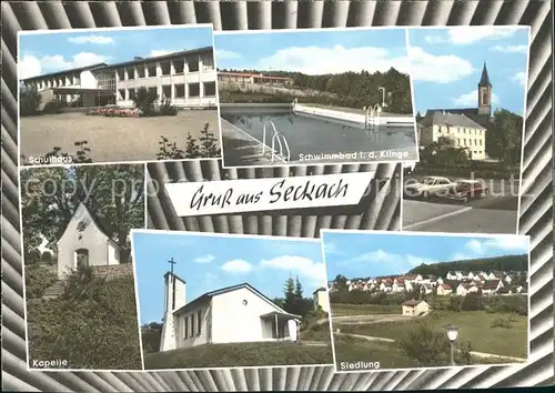 Seckach Schwimmbad Kapelle Siedlung Schulhaus Kat. Seckach