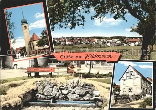 Heidersbach Dorfansicht Turm Kat. Limbach