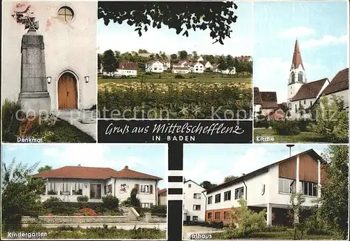 Mittelschefflenz Denkmal Kindergarten Kirche Rathaus Kat. Schefflenz