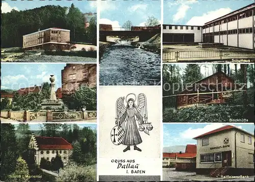 Dallau Schulhaus Raiffeisen Bank Sanatorium Kat. Elztal