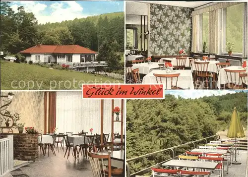 Aglasterhausen Cafe Pension Restaurant Glueck im Winkel  Kat. Aglasterhausen