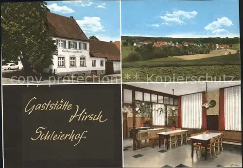 Schleierhof Gaststaette Hirsch  Kat. Forchtenberg