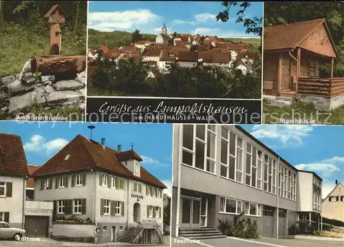 Lampoldshausen Roemerbrunnen Rathaus Jaegerhaeusle Festhalle Kat. Hardthausen am Kocher