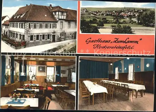 Kochersteinsfeld Gasthaus Zum Lamm  Kat. Hardthausen am Kocher