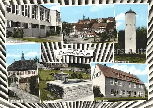 Lampoldshausen Wasserturm Schule Festhalle Pfarrhaus Kat. Hardthausen am Kocher