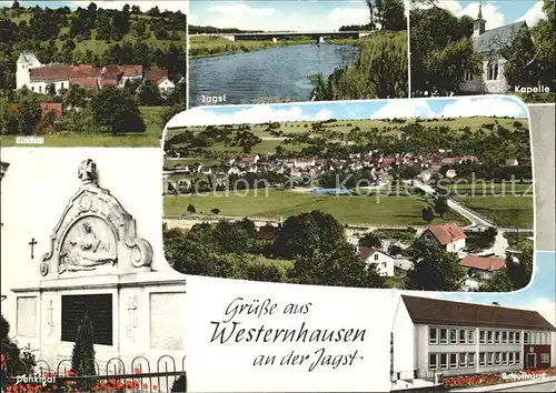 Westernhausen Denkmal Schule Kapelle Jagst Kat. Schoental