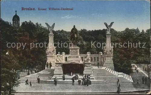 Breslau Niederschlesien Kaiser Wilhelm Denkmal Kat. Wroclaw