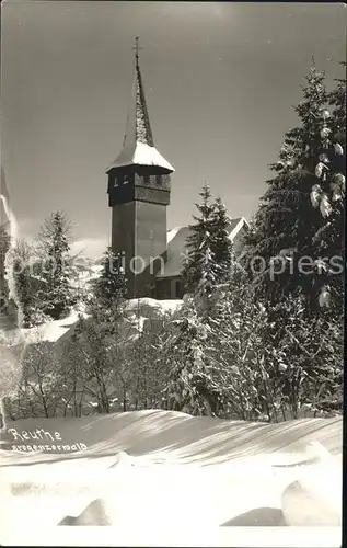 Reuthe Vorarlberg Kirche im Schnee Kat. Reuthe