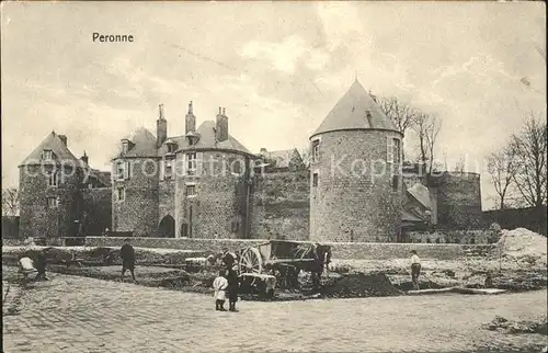 Peronne Somme Schloss Pferdewagen / Peronne /Arrond. de Peronne