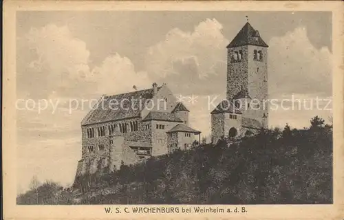 Weinheim Bergstrasse W.S.C. Wachenburg Kat. Weinheim