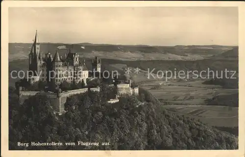 Burg Hohenzollern Fliegeraufnahme Kat. Bisingen
