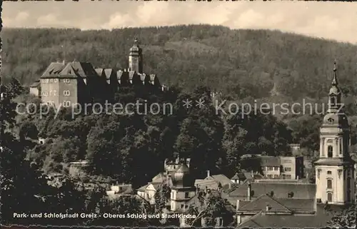 Greiz Thueringen Schloss Stadtkirche Kat. Greiz