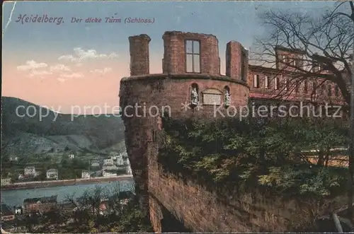Heidelberg Neckar Der dicke Turm  Kat. Heidelberg