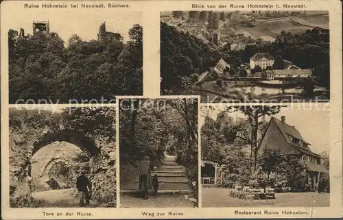 Neustadt Harz Burg Hohnstein Restaurant Ruine Hohnstein  Kat. Neustadt Harz