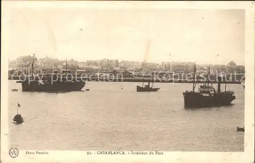 Casablanca Interieur Port Dampfer Kat. Casablanca