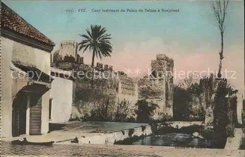 Fez Fes Cour interieure Palais Sultan Boujeloud Kat. Fez