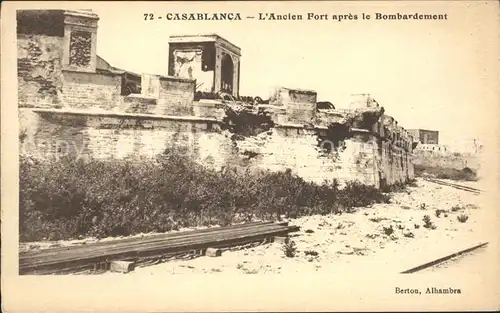Casablanca Ancien Fort apres Bombardement Kat. Casablanca