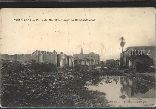 Casablanca Porte Marrakech Bombardement Kat. Casablanca
